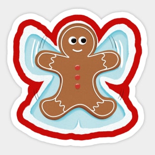 Gingerbread Angel - Humor Christmas Sticker